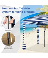 6 x 6FT Foldable Beach Cabana Tent with Carrying Bag Detachable Sidewall