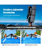 Costway 4 Person Instant Pop-up Camping Tent 2-in-1 Double-Layer Waterproof Tent