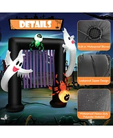 Costway 7.5FT Halloween Inflatable Archway Blow-up Festive Decoration for Backyard Porch
