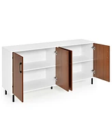 Buffet Server Sideboard Kitchen Storage Cabinet Cupboard with Shelves & 4 Doors