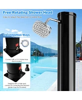7.2 Ft 10 Gallon Solar Heated Shower w/Adjustable Head & Foot Tap Spigot