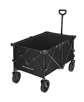 Costway Collapsible Folding Wagon Cart Outdoor Utility Garden Trolley Buggy Shopping Toy