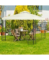Costway 2 Tier 10'x10' Patio Gazebo Canopy Tent Steel Frame Shelter Awning