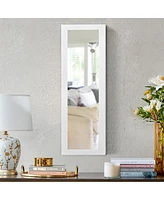 Costway Wall Door Mounted Mirrored Jewelry Cabinet