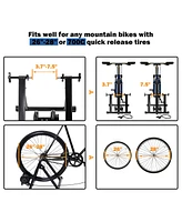 Costway Magnetic Indoor Bicycle Bike Trainer Exercise Stand 8 levels of Resistance