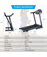 Costway 2.25HP Folding Electric Treadmill