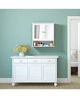 New Bathroom Wall Cabinet Double Mirror Door Cupboard Storage Medicine Cabinet Shelf