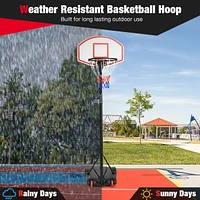 Costway Adjustable Basketball Hoop System Stand Kid Indoor Outdoor Net Goal