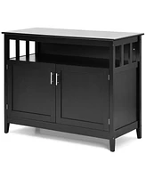 Costway Kitchen Sideboard Buffet Server Cupboard Storage Cabinet with 2 Doors