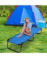 Costway Folding Camping Bed Outdoor Portable Military Cot Sleeping Hiking Travel