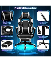 Costway Massage Gaming Chair Reclining Racing Computer Office Chair