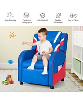Kids Recliner Chair Gaming Sofa Pu Leather Armchair w/Side Pockets