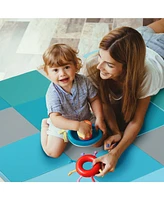 Slickblue 58 Inch Toddler Foam Play Mat Baby Folding Activity Floor Mat