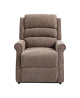 Mondawe Chenille Fabric Power Lift Recliner Chair for Elderly with 8-Point Massage and Remote Control