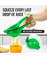 Zulay Kitchen Premium Quality Metal Orange Squeezer, Citrus Juicer, Manual Press for Extracting the Most Juice Possible