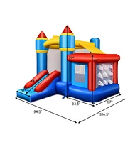 Slickblue Inflatable Bounce House Castle with Balls & Bag