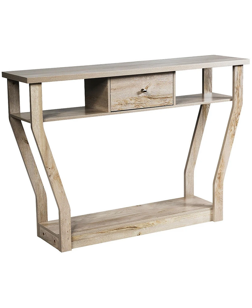 Costway Modern Sofa Accent Table with Drawer Entryway Hallway Hall