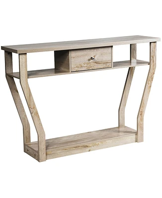 Costway Modern Sofa Accent Table with Drawer Entryway Hallway Hall