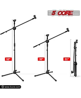 5 Core Handheld Dynamic Microphone & Tripod Metal Stand Set • w 2 Vocal Wired Mic • Xlr Cable Ms Dbl+ND58+ND57