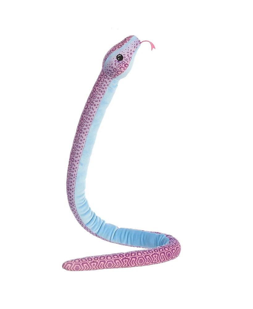 Aurora X-Large Kusheez Pastel Tie Dye Snake Playful Plush Toy Pink 51"