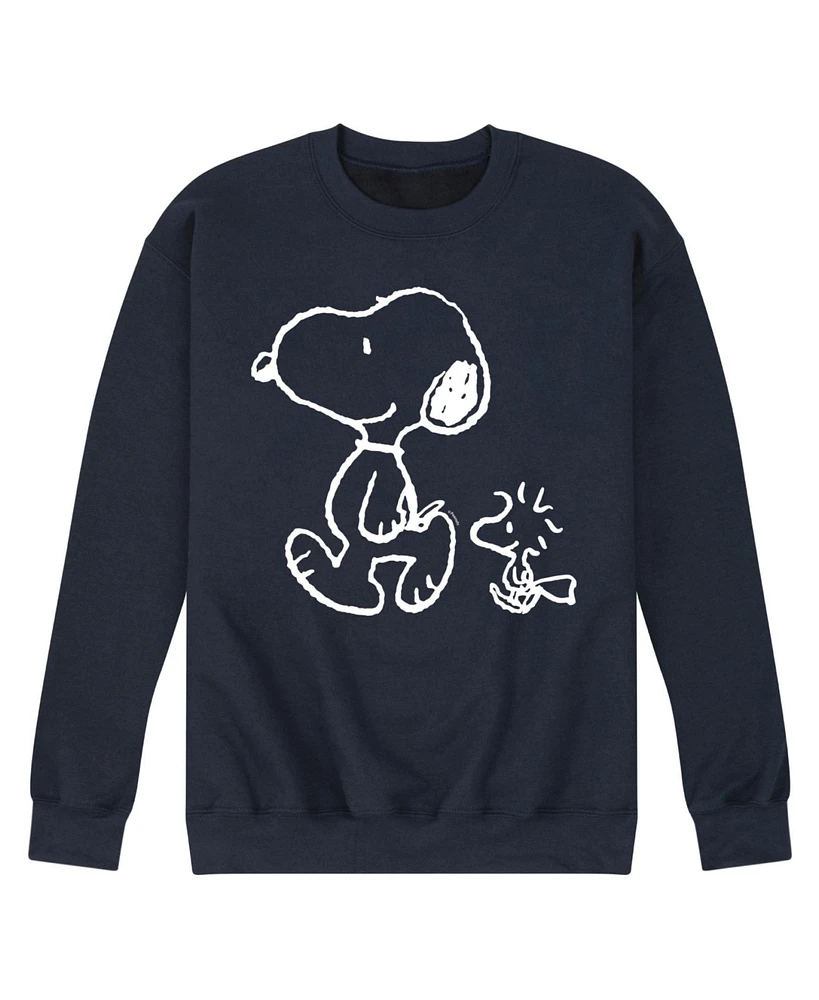 Hybrid Apparel Snoopy Woodstock Walk Men's Crew Fleece