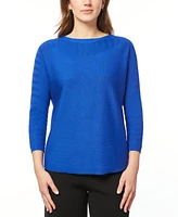 Melissa Paige Women's Boat-Neck Chevron-Stitch Dolman-Sleeve Sweater