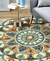 Lr Home Radiance RDC54085 5'x5' Round Area Rug