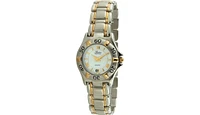 Swiss Edition Women's Bracelet Watch with Two Tone 23K Gold Plated & Silver Sport Bezel