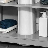 Modern Gray Bathroom Vanity Cabinet With 2 Doors