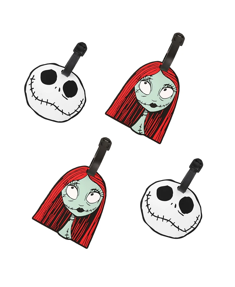 Disney The Nightmare Before Christmas Luggage Tags Gifts Jack and Sally Pvc Travel Tags Gifts - Set of 4