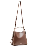 Anne Klein Women's Small Bucket Hobo With Enamel Turn Lock Handbag