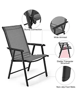 Sugift 4-Pack Patio Folding Chairs Portable for Outdoor Camping