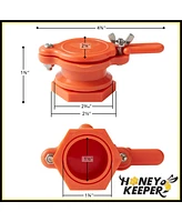 Honey Keeper Pack of 2 Honey Gate Valves for Extracting - Plastic Honey Gate Beekeeping Tool