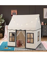 Sugift Toddler Large Playhouse with Star String Lights