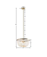Melrose 2-Light Beaded Chandelier