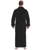 Arus Men's Shawl Collar Full Ankle Length Fleece Bathrobe