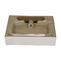 Streamdale Furniture 24" Bathroom Console Sink With Overflow, Ceramic Console Sink White Basin Gold Legs