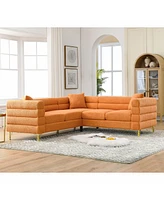 Simplie Fun 81.5" Oversized L-Shaped Sectional Sofa Cover - 5-Seater