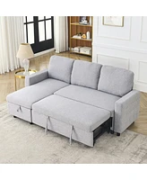 Streamdale Furniture Reversible Sleeper Sofa Bed for Tight Spaces