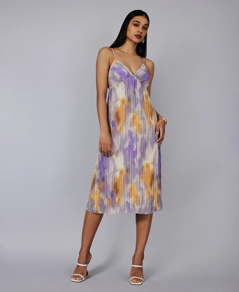 Bcbg New York Women's Sleeveless Pleated Midi Dress
