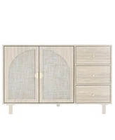 Streamdale Furniture 2 Door 3 Drawer Cabinet, Suitable For Bedroom, Living Room, Study