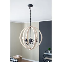 Streamdale Furniture Adjustable Light Wood Chandelier - Bulb Not Included