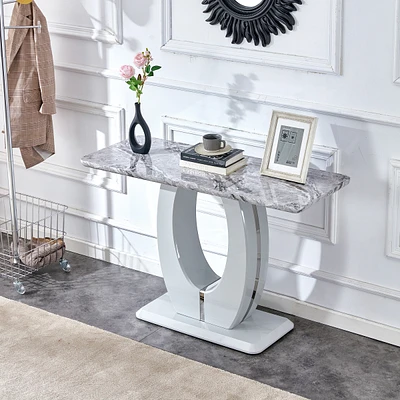 Minimalist Gray Mdf Bar Table 47.2" Rectangular