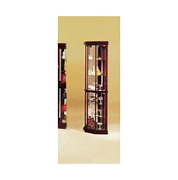 Streamdale Furniture Huxley Curio Cabinet in Cherry