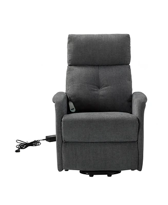 Hulala Home Mid-century Modern Elisa Power Recliner with Tufted Back Cushion