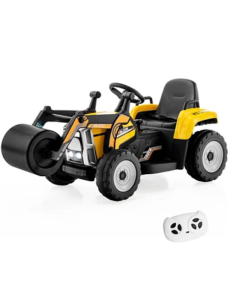 Sugift 12V Kids Ride on Road Roller with 2.4G Remote Control