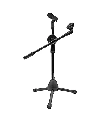 5 Core Tripod Mic Stand Height Adjustable Max 29" Universal Microphone Mount Short Stands w Boom Ms Dbl S