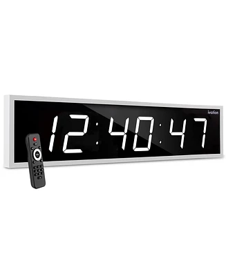 Ivation Large Digital Clock, 72" Led Wall Clock with Alarms, Timer & More