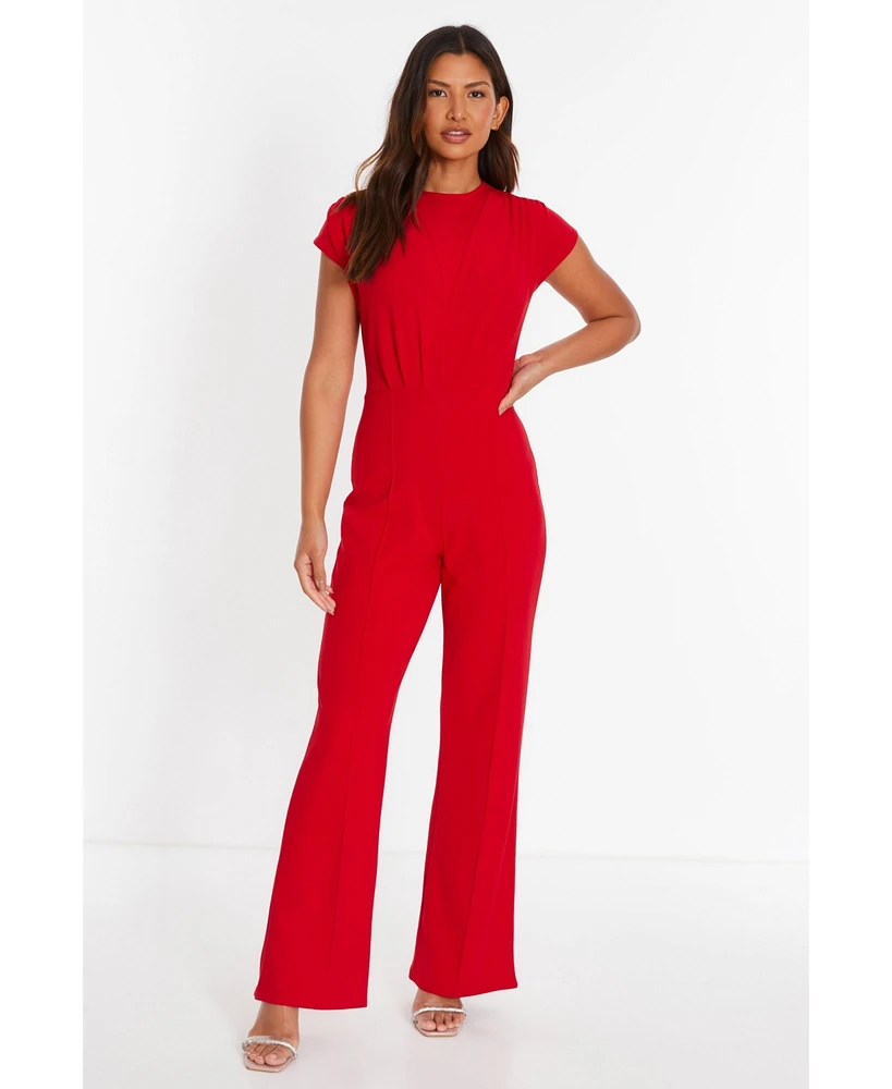 Quiz Women's Scuba Crepe High Neck Palazzo Jumpsuit