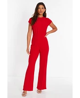 Quiz Women's Scuba Crepe High Neck Palazzo Jumpsuit